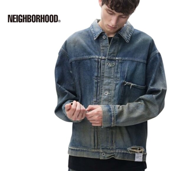 NWT - NEIGHBORHOOD SAVAGE DENIM TYPE-1 JACKET 242xbnh-jkm01 Size M - Picture 1 of 16
